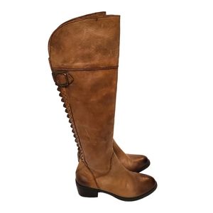 Vince Camuto Over The Knee Tan Riding Boots With Stud Detail.  Size 6.5